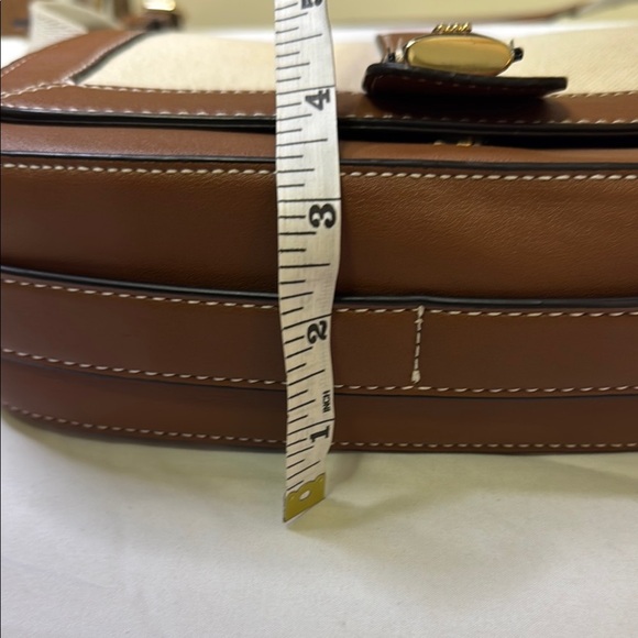 Nine West Brown and Cream Crossbody Bag with Adjustable Strap - Picture 13 of 13